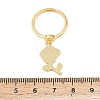 Adjustable Brass Enamel Pendant Finger Rings for Women RJEW-A090-03G-5