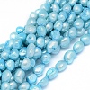 Dyed Natural Cultured Freshwater Pearl Beads Strands PEAR-L021-15H-01-1
