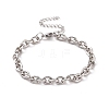 Non-Tarnish 304 Stainless Steel Cable Chain Bracelet for Men Women BJEW-E031-01P-02-1