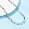 5MM 304 Stainless Steel Figaro Chain Necklaces for Women NJEW-JN05629-2