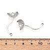 Tibetan Style Alloy Leaf  Links Connector Charmss PALLOY-T094-11AS-3