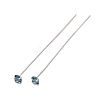 Brass Micro Pave Cubic Zirconia Stud Earring Findings CU-CBA4618-01P-06-1