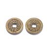 Tibetan Style Alloy Chinese Coin Pendants PALLOY-WH0060-01C-NF-2
