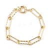 Brass Paperclip Chain Necklace & Bracelet & Anklet & Dangle Earring Jewelry Sets SJEW-JS01184-11