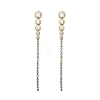 304 Stainless Steel Clear Cubic Zirconia Tassel Stud Earrings EJEW-Z094-01A-G-4