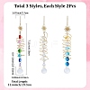 6Pcs 3 Styles Glass Teardrop Window Hanging Suncatchers HJEW-BM0001-48-2