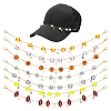 7Pcs 304 Stainless Steel Hat Chains HJEW-PH02391-1