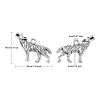 Tibetan Style Alloy Howling Wolf Pendants LS-LF1753Y-3