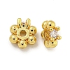 Rack Plating Brass Cubic Zirconia Beads KK-L215-312G-1