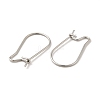 Tarnish Resistant 316 Surgical Stainless Steel Hoop Earrings Findings Kidney Ear Wires LS-STAS-E009-6-2