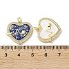 Valentine's Day Brass Micro Pave Clear Cubic Zirconia Pendants KK-C045-39G-3