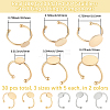 30Pcs 6 Styles Adjustable 304 Stainless Steel Finger Rings Components STAS-BBC0007-97-2