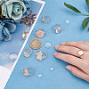 14Pcs Flat Round Adjustable 304 Stainless Steel Finger Rings Components DIY-UN0002-75-2