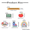 12Pcs 6 Styles Study Style Opaque Acrylic Double Sided Pendants FIND-CJ0002-52-9