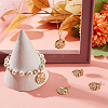 6Pcs Brass Micro Pave Clear Cubic Zirconia Pendants KK-BBC0004-78-4