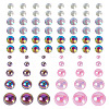 Half Round ABS Plastic Cabochons FIND-TAC0038-08D-1