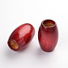 Dyed Barrel Natural Wood Beads WOOD-S619-3-LF-2