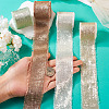 4 Rolls 4 Colors Satin Frayed Ribbon SRIB-TA0001-19-8