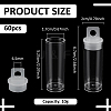 60Pcs Resin Bead Tubes with Hanging Cap CON-BC0007-69-2