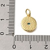 Rack Plating Brass Micro Pave Cubic Zirconia Pendants ZIRC-F142-52G-3