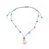 Natural & Synthetic Mixed Gemstone Necklaces NJEW-JN02288-M-2