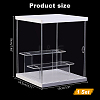 3-Tier Transparent Acrylic Minifigures Display Case ODIS-WH0043-68B-2