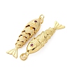 Rack Plating Brass Micro Pave Cubic Zirconia Pendants X-KK-M309-38D-G-2