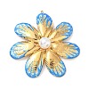 304 Stainless Steel Enamel Big Pendants STAS-L026-05G-1