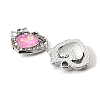 UV Plating Alloy Glass Pendants FIND-K032-43P-2