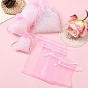 30Pcs 4 Styles Rectangle Organza Bags Jewellery Storage Pouches Wedding Favour Party Mesh Drawstring Gift OP-FS0001-01B-10