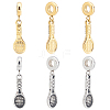 6Pcs 2 Colors 304 Stainless Steel European Dangle Charms STAS-UN0039-47-1
