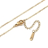 Ion Plating(IP) Initial Letter 304 Stainless Steel Pendant Necklaces NJEW-M199-01G-Z-4