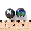 UV Plating Rainbow Iridescent Acrylic Beads OACR-H112-18B-3