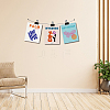 Rectangle Paper Hanging Painting HJEW-WH0034-016-4