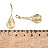 Brass Micro Pave Clear Cubic Zirconia Pendants KK-I476-24G-3