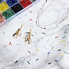 2818Pcs 15 Colors Glass Twisted Bugle Beads SEED-WR0001-13-4