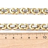 9MM Two Tone 304 Stainless Steel Byzantine Chain Necklaces for Women Men NJEW-F363-03GP-5