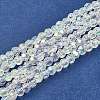 Faceted(32 Facets) Glass Beads Strands Round X-GF4mmC28-AB-1