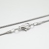 Brass Round Snake Chain Herringbone Chain Necklaces MAK-J009-15P-1