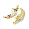Brass Micro Pave Cubic Zirconia Pendants KK-F903-02G-2