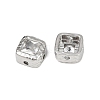 Brass Clear Cubic Zirconia Beads KK-D375-36P-2
