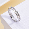 304 Stainless Steel with Crystal Rhinestone Finger Rings FS-WGF5DC4-07-2