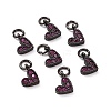 Brass Micro Pave Cubic Zirconia Charms LS-RB-I078-66B-01-NR-1