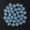 35Pcs Transparent Spray Painted Glass Beads GLAA-YW0001-73A-2