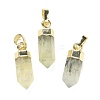 Natural Prehnite Pointed Pendants G-G737-08K-G-1