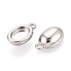304 Stainless Steel Pendant Cabochon Settings STAS-N114-47P-2