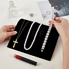 Paper Covered with Velvet Necklace Organizer Jewelry Display Stands ODIS-WH0031-37-3