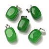 Dyed Natural White Jade Pendants G-Z067-03P-02-1