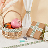 3 Yards Polyester Leaf Jacquard Ribbons SRIB-WH20020-020A-4