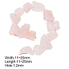 Olycraft Rough Raw Natural Rose Quartz Beads Strands G-OC0003-74-2